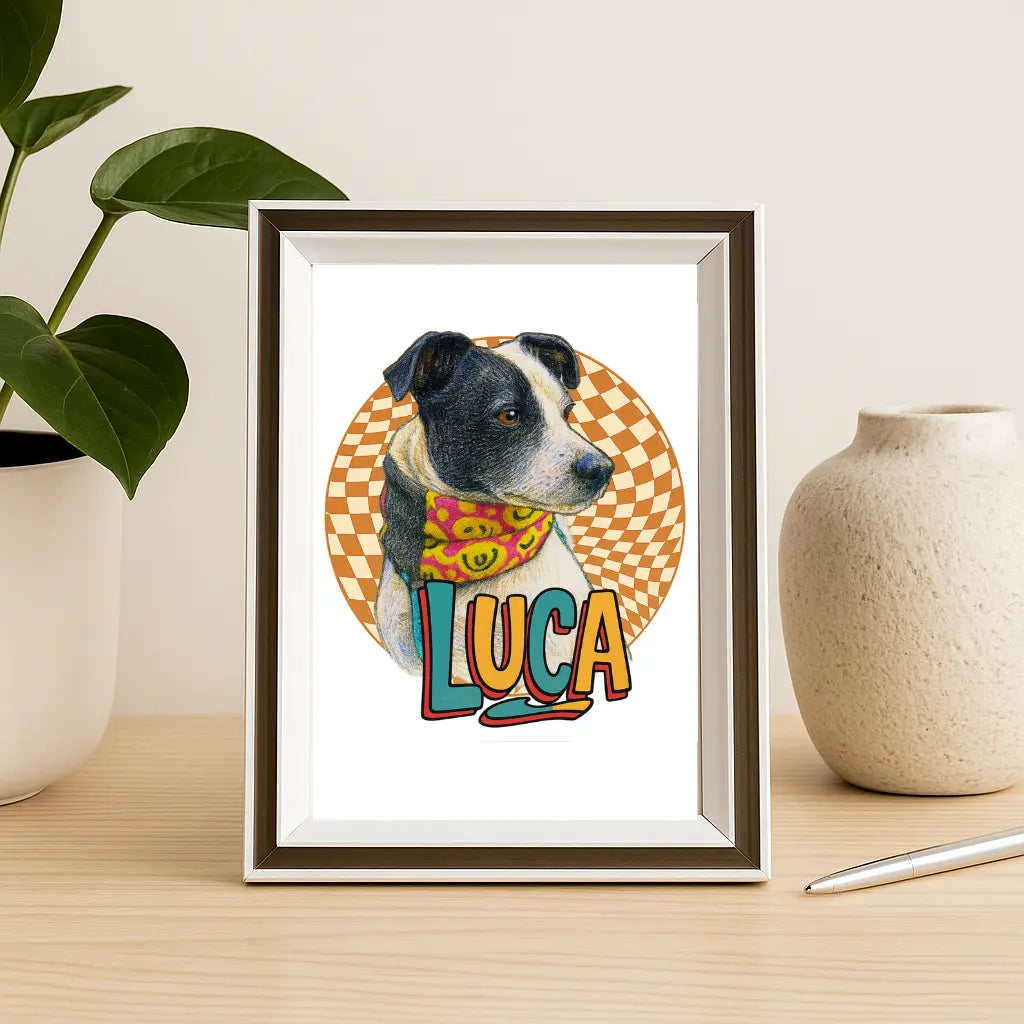 Retrato personalizado Mascota/ Estilo "Lapiz Style"