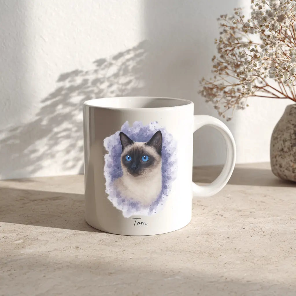 Taza Personalizada Mascota/ Estilo "Watercolor Splash"
