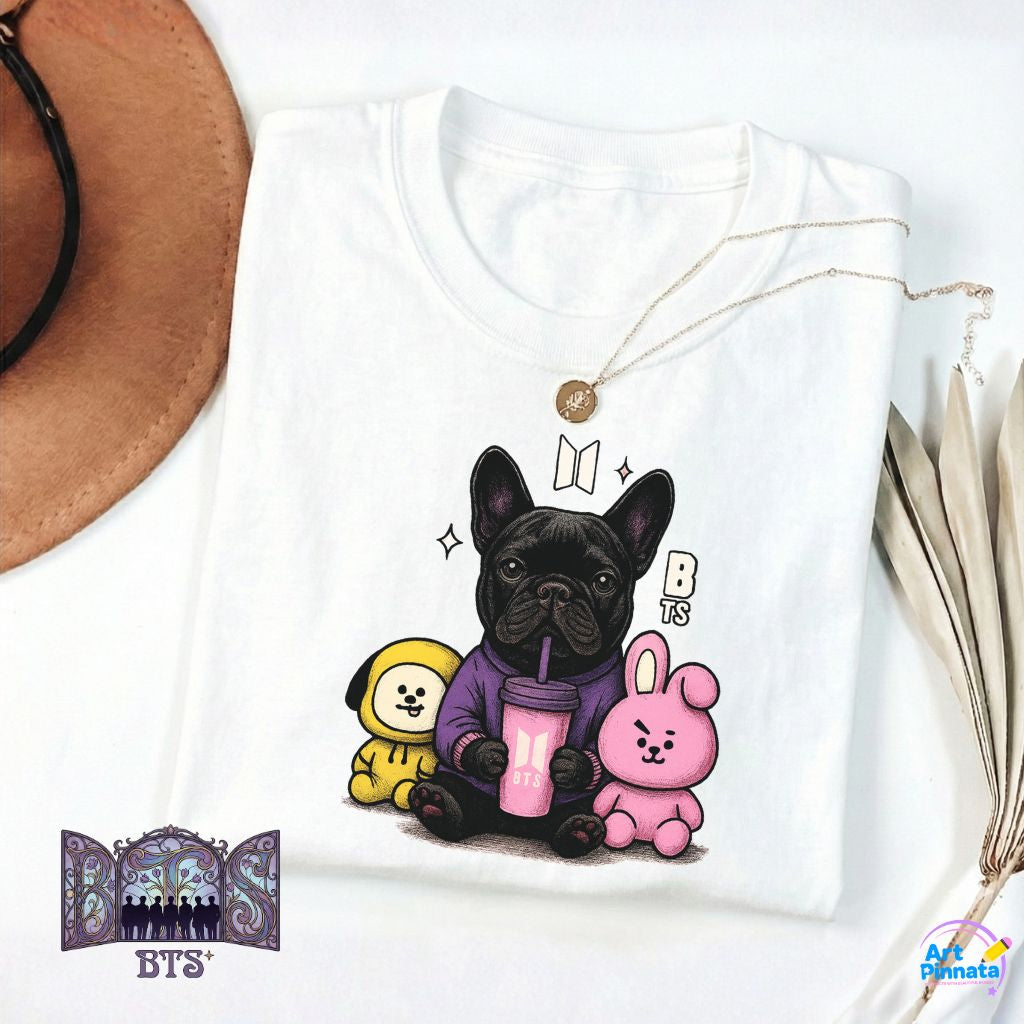 Army Polera BTS - Bulldog frances Negro