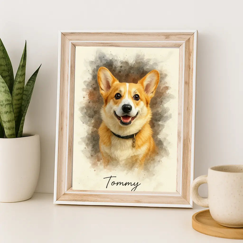 Retrato personalizado Mascota/ Estilo "Classic Black Style"