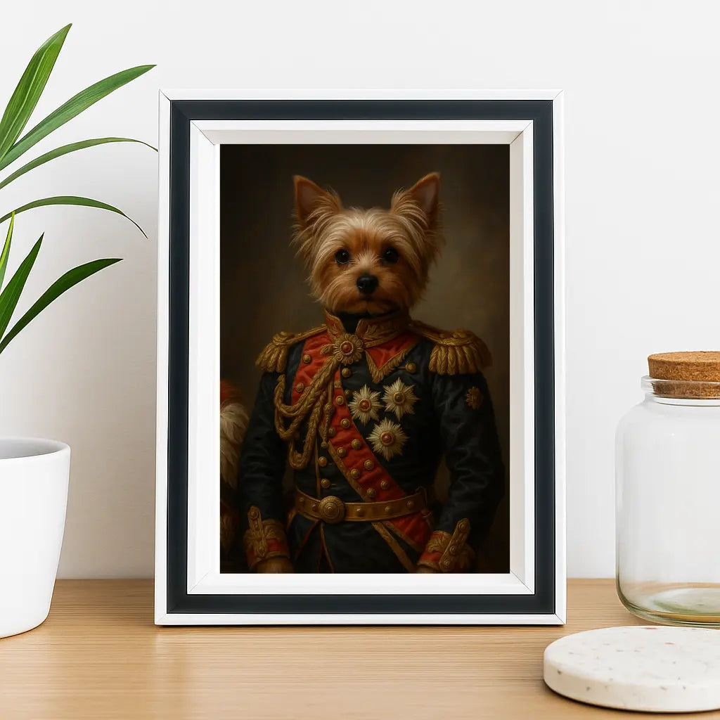 Retrato personalizado Mascota/ Estilo "El General"