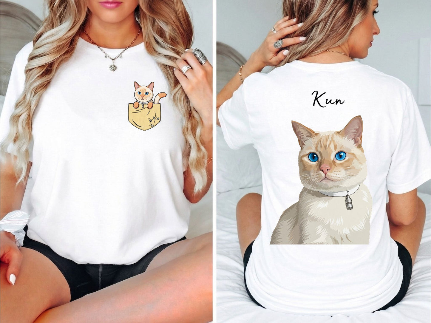 Polera Personalizada Mascota/ Estilo Pocket elegante