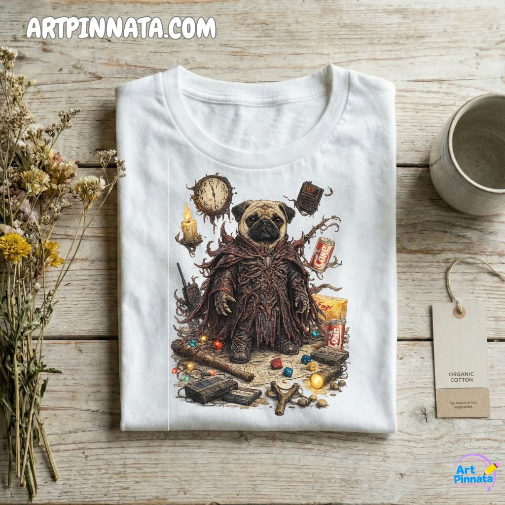 Artpinnata Style polera - Pug- Stranger Style