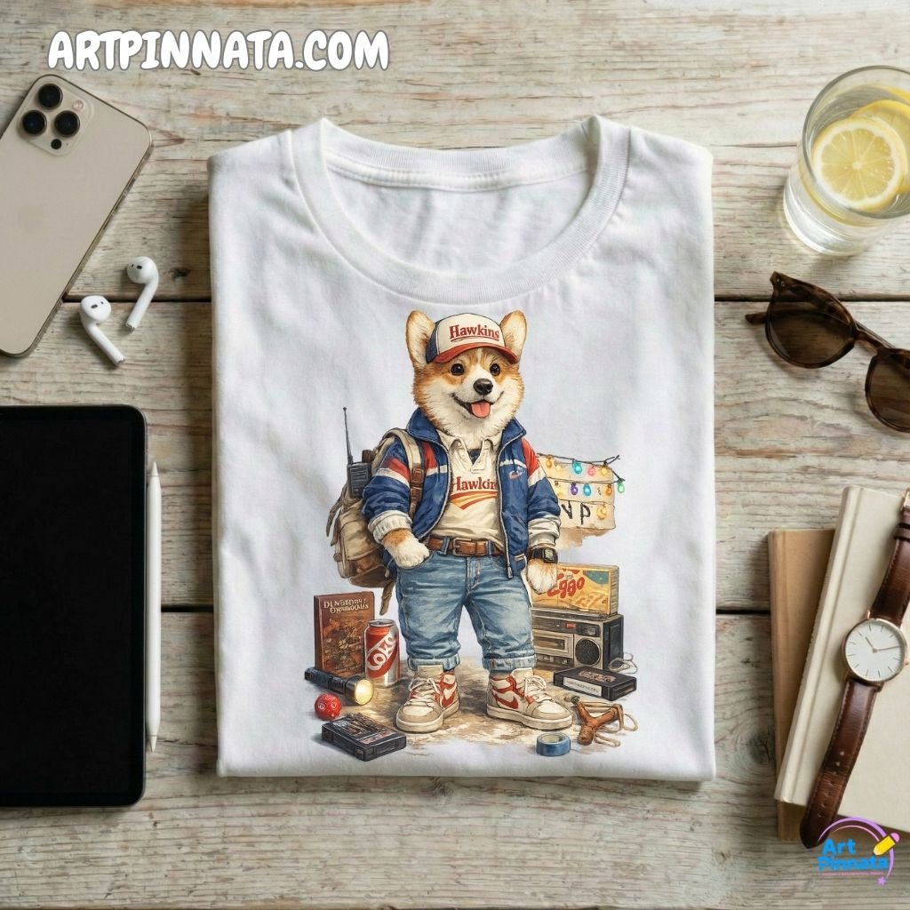 Artpinnata Style polera - Corgi - Stranger Style