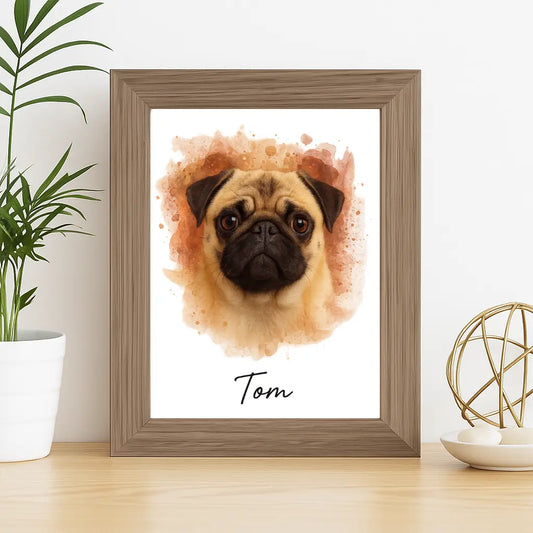 Retrato personalizado Mascota/ Estilo "EarthTone Splash"