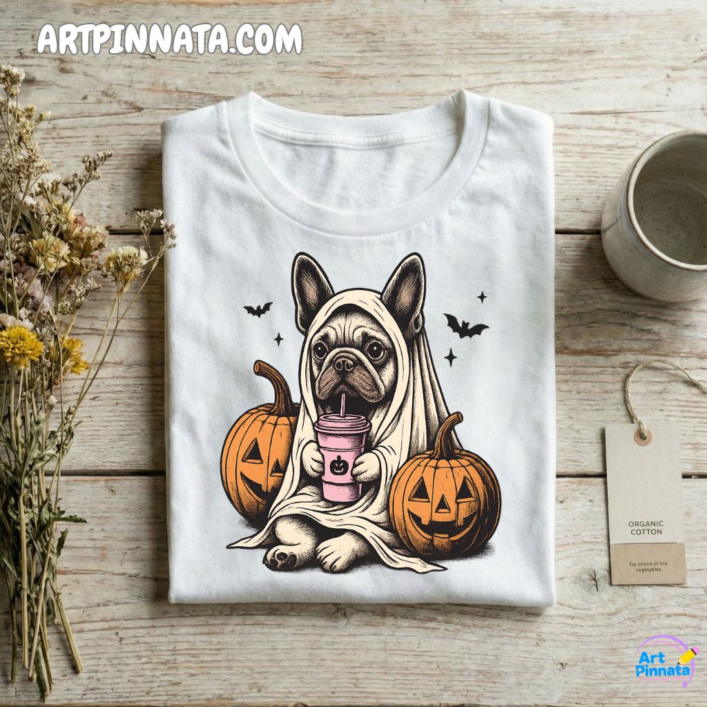 Polera Dog 4 Fantasma Halloween