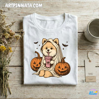 Polera Dog 4 Fantasma Halloween