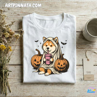 Polera Dog 4 Fantasma Halloween