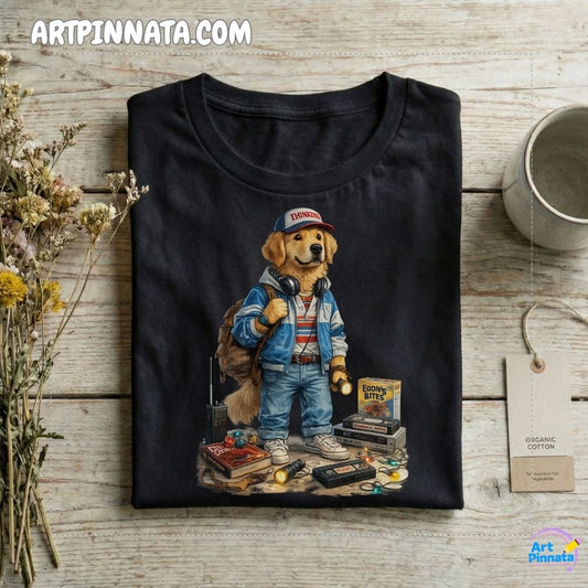 Artpinnata Style polera - Golden Retriever - Stranger Style