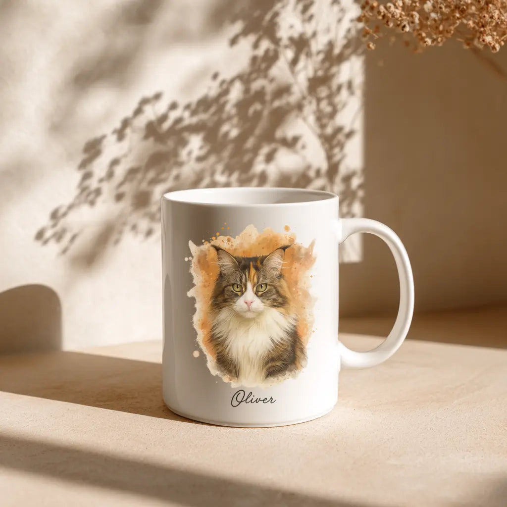 Taza Personalizada Mascota/ Estilo "SunBurst Splash"