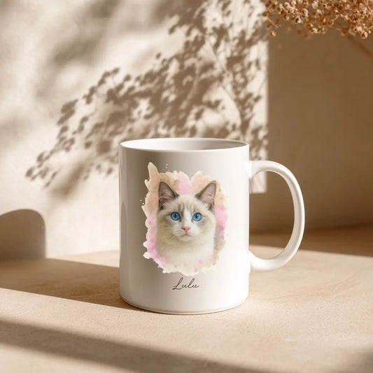 Taza Personalizada Mascota/ Estilo "Pink Pop Splash"