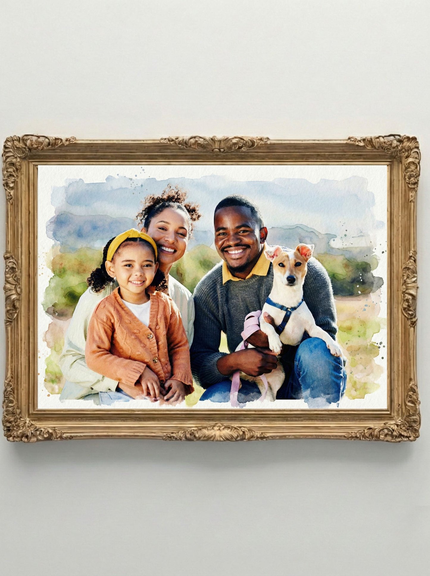 Retrato Enmarcado Persona Personalizado Estilo hermoso Familia