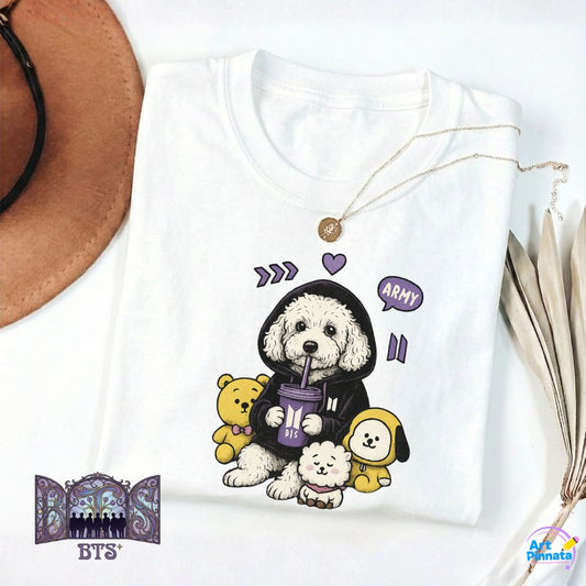 Army Polera BTS - Poodle Blanco