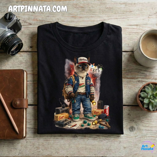 Artpinnata Style polera - Gato Siames- Stranger Style