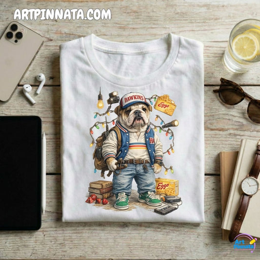 Artpinnata Style polera - Bulldog Ingles - Stranger Style