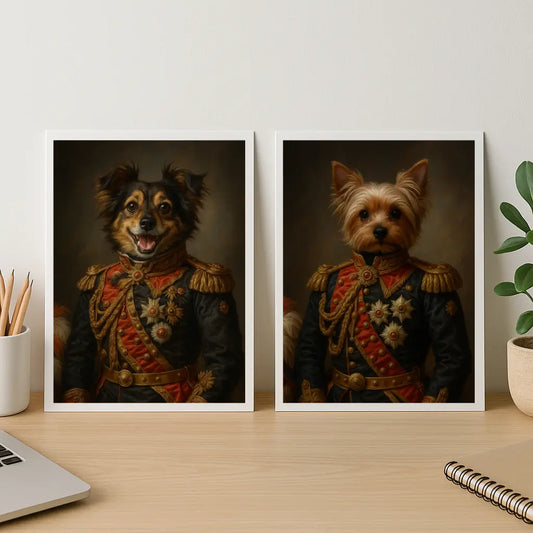 Retrato personalizado Mascota/ Estilo El General/ Digital